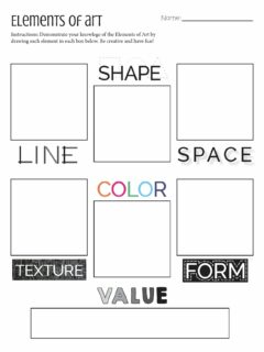 Elements of Art Student Worksheet