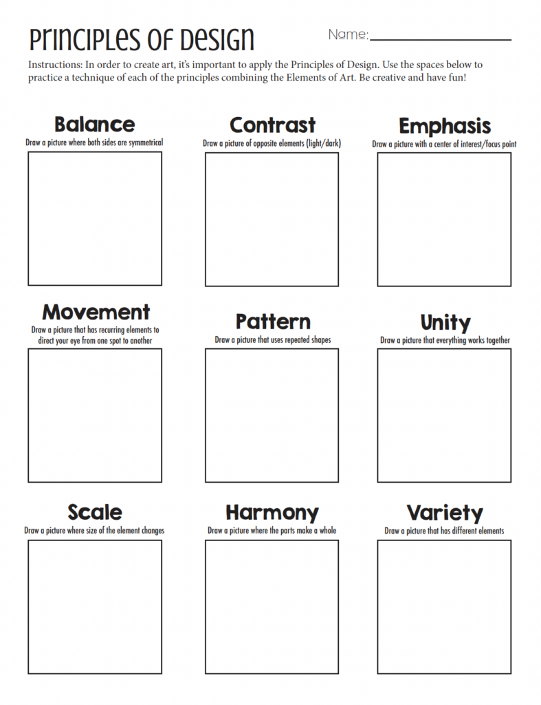 Principles of Design Student Worksheet