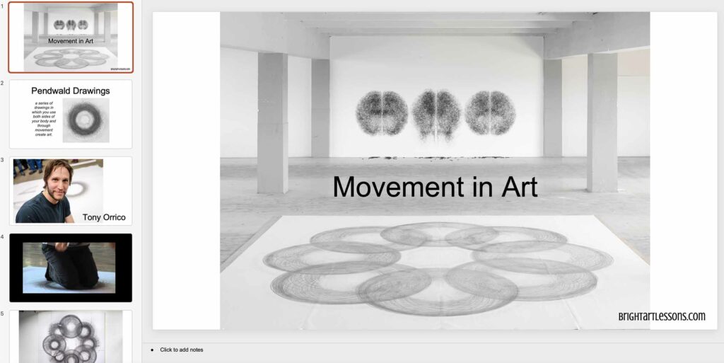 Kindergarten Lesson Plan - Movement in Art PowerPoint