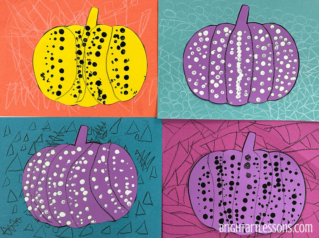 Kusama pumpkin student art examples