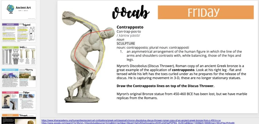 Ancient Art PowerPoint Slide Example